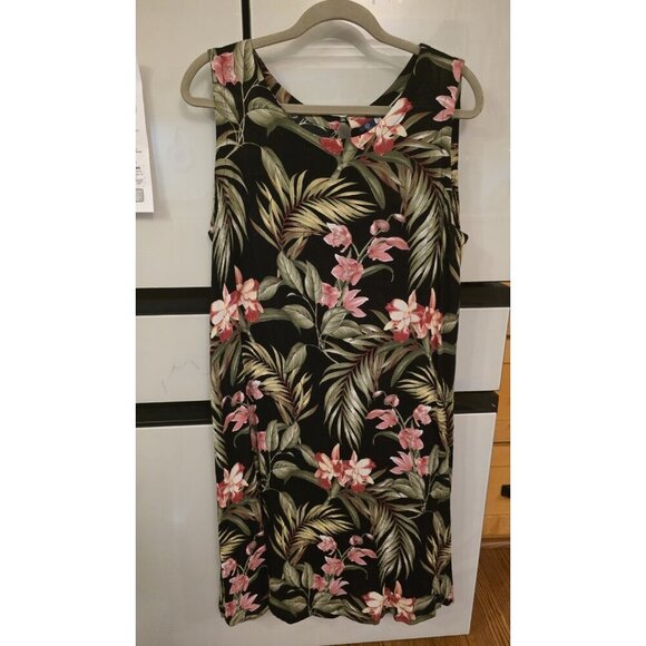 Hibiscus Collection Hawaii Dress One Size Lightweight 100% Rayon Tropical Floral - Picture 11 of 11